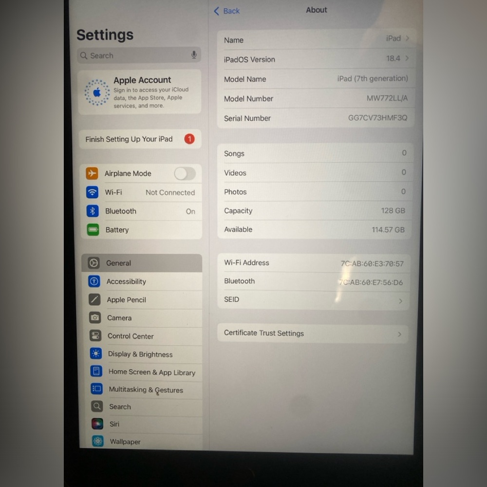 Apple iPad 7th Gen 128GB